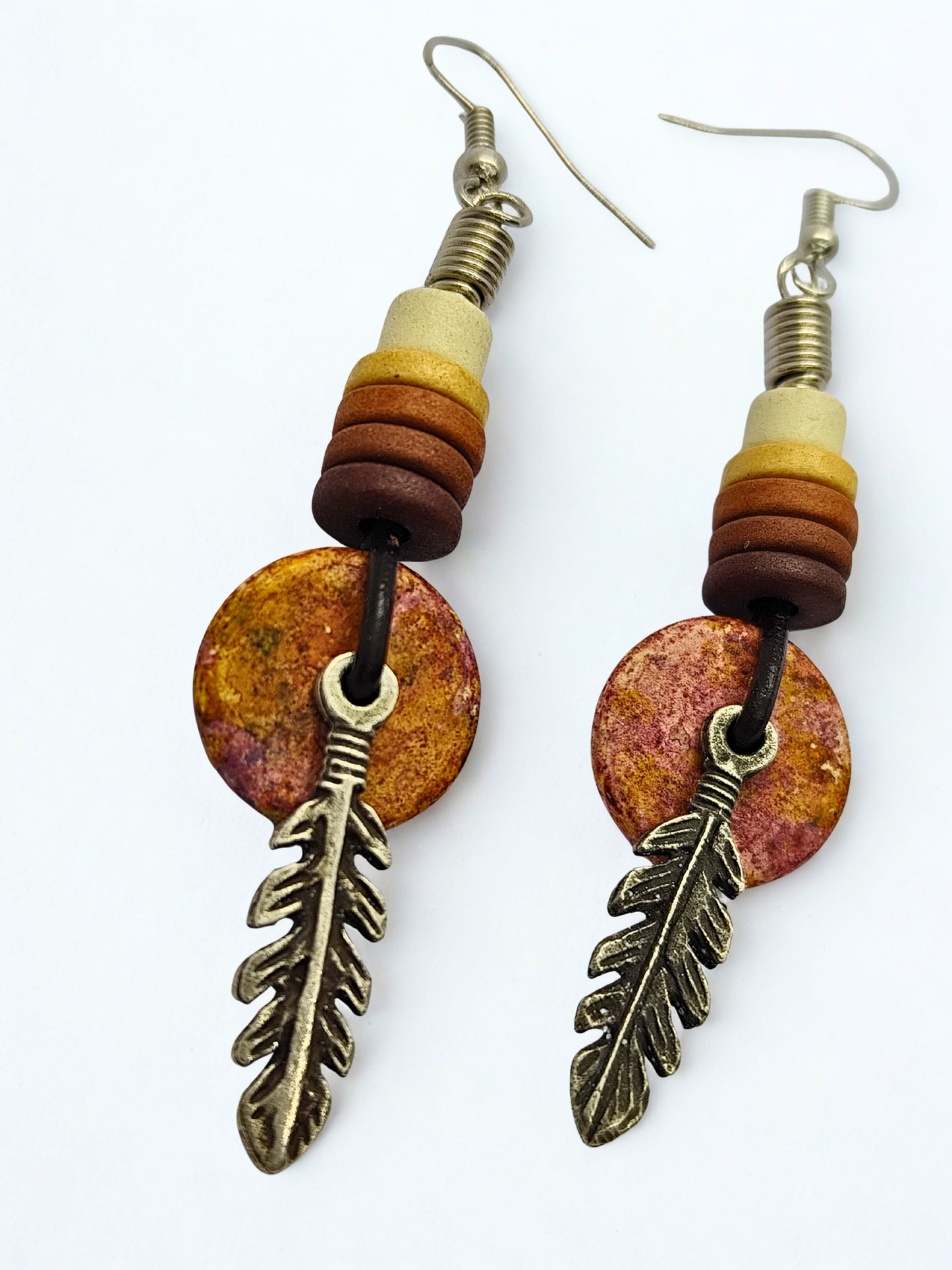 Cercei handmade din ceramică „Free Spirit”
