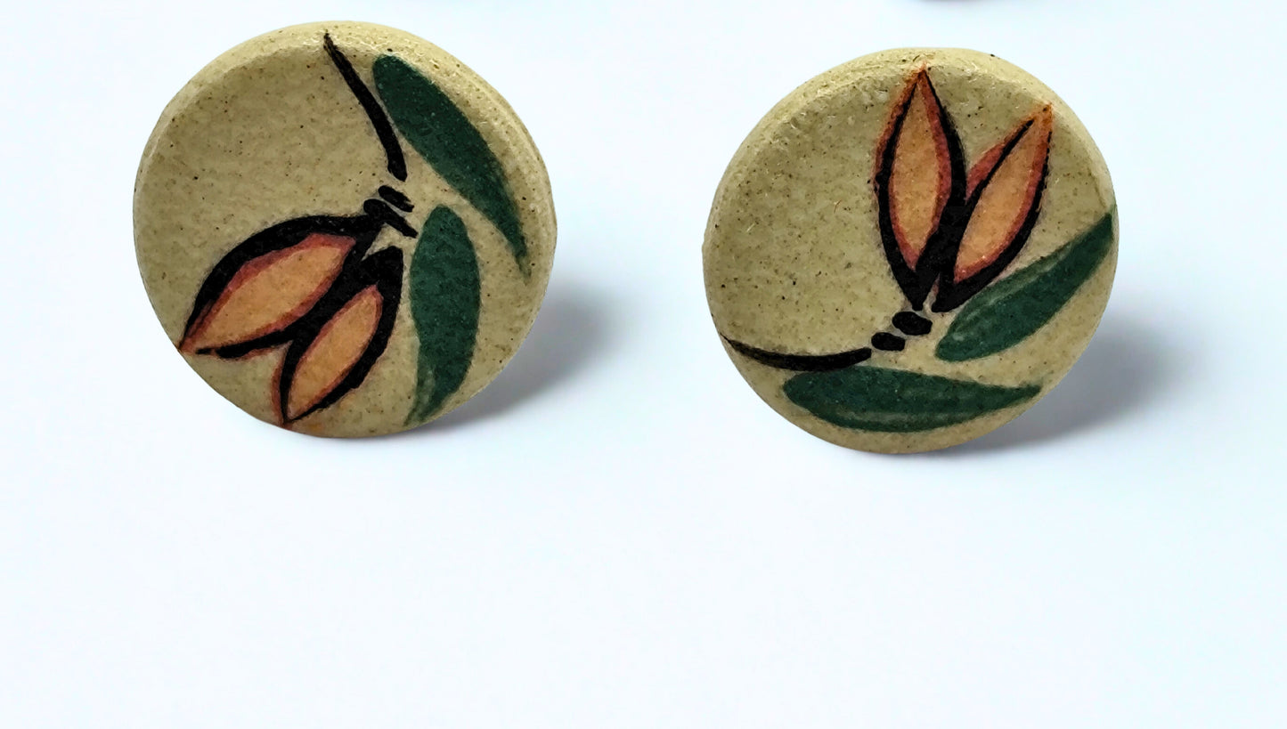 Cercei handmade „Petale de ceramică”