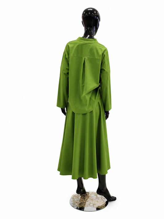 Compleu bluză+ fustă verde „Mantova” - Made in Italy