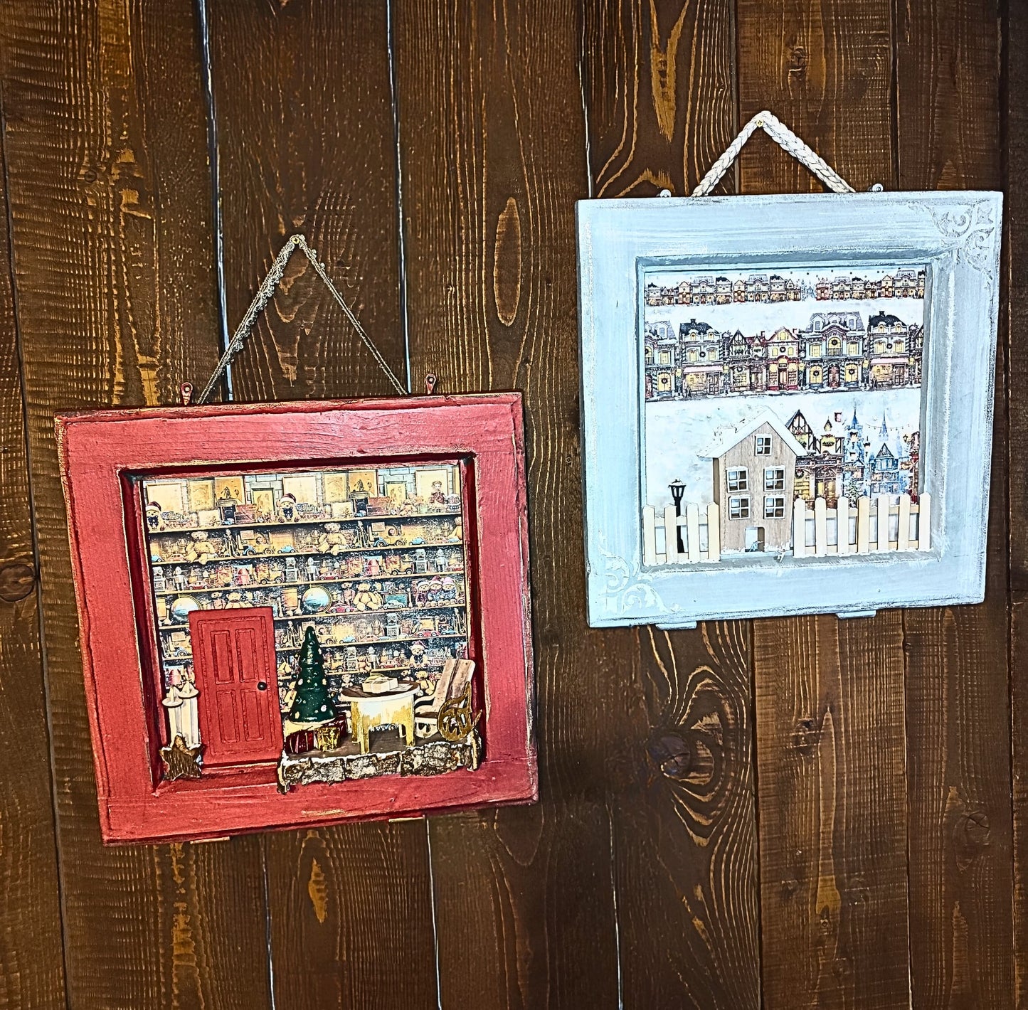 Set 2 Ferestre de Crăciun – Decor handmade în ediție limitată