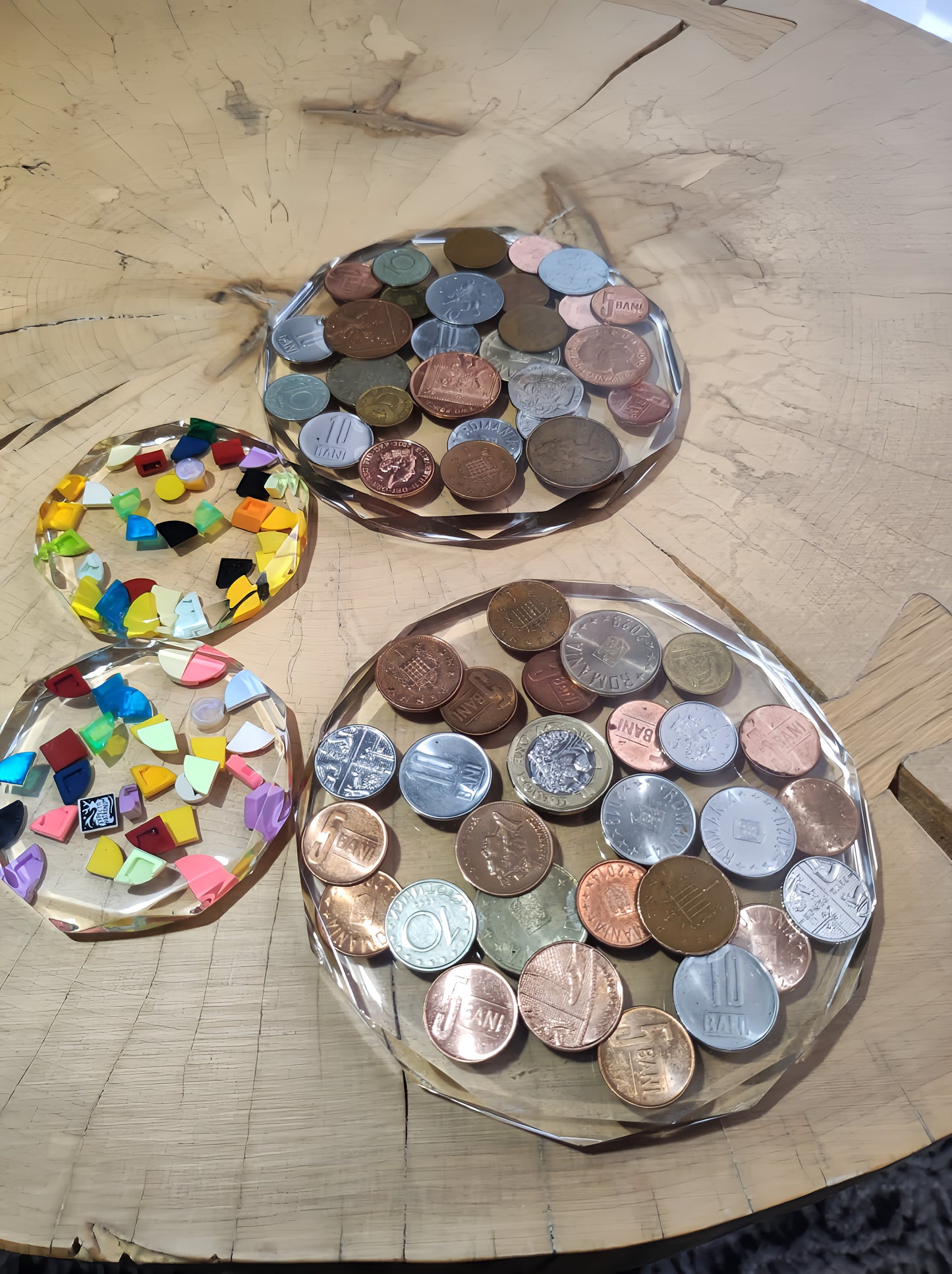 Set coastere „Aici sunt banii dumneavoastră” - Piese LEGO & Monede