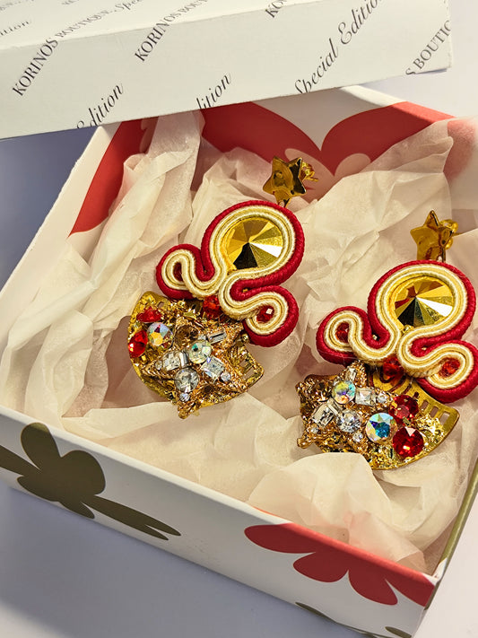 Cercei „Magenta Majesty” lucrati manual – piesa unicat