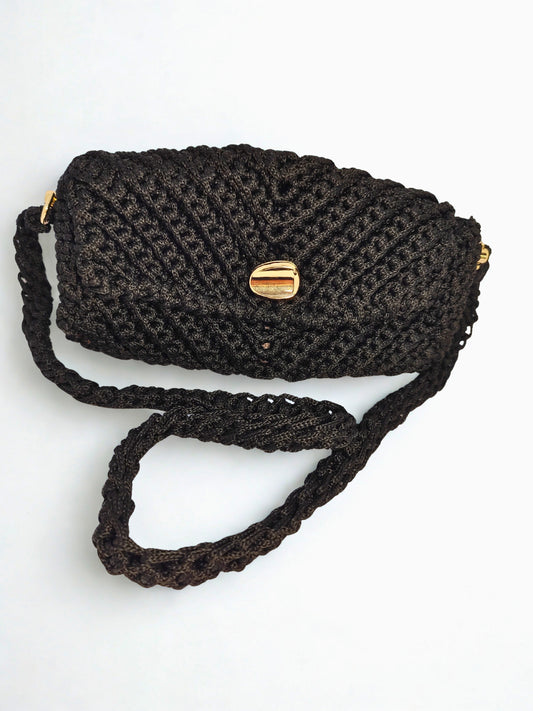 Geanta handmade „Élise Noir” – piesa unicat