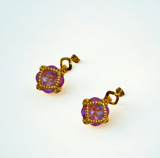 Cercei „Pink Treasure” – lucrati manual