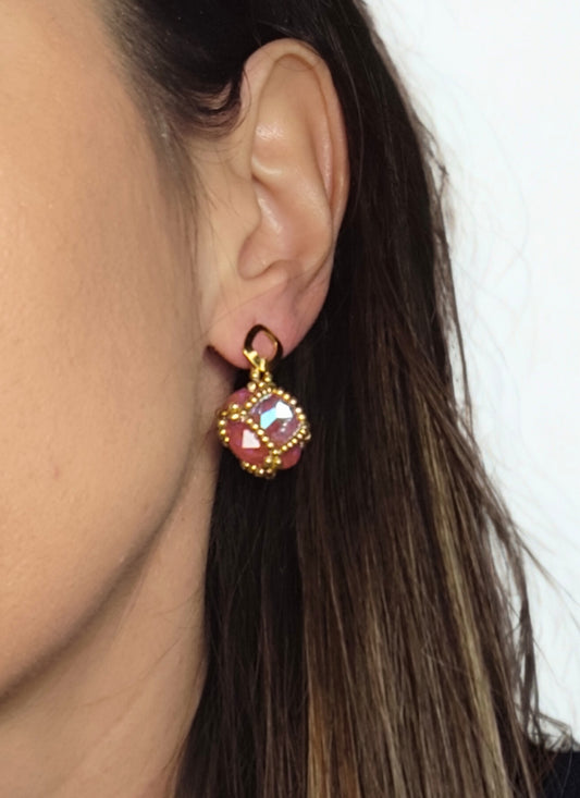 Cercei „Pink Treasure” – lucrati manual