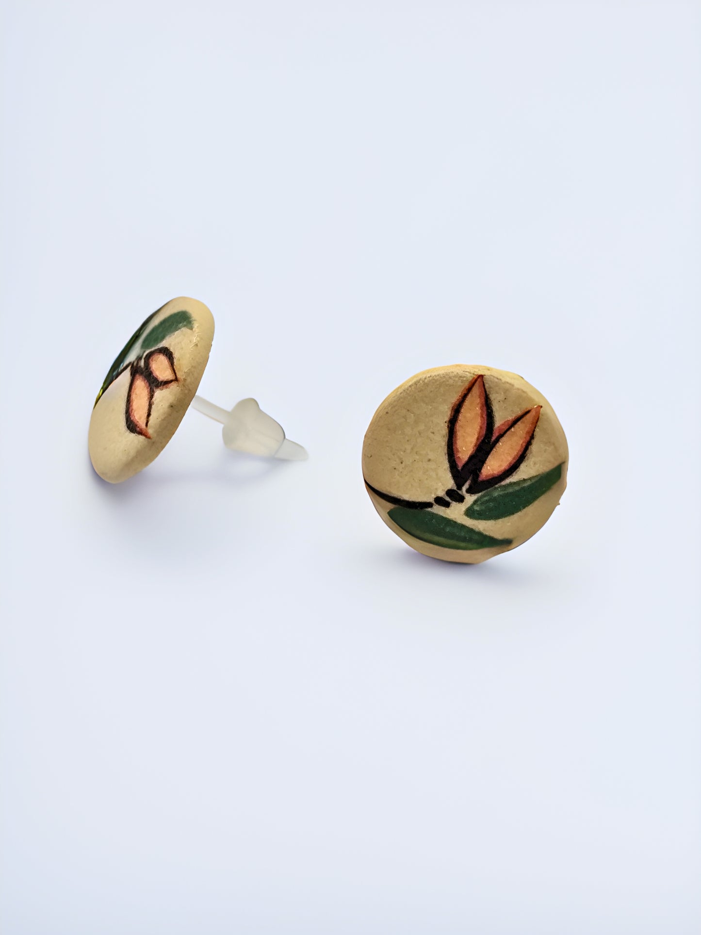 Cercei handmade „Petale de ceramică”