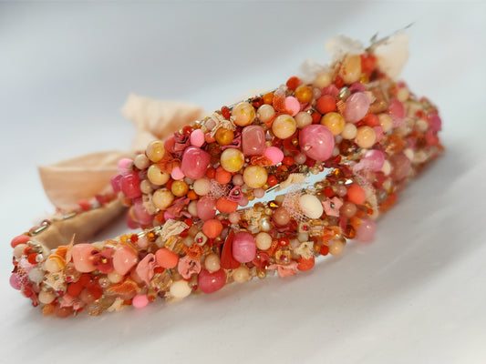 Set brau + cordeluta „Blush” - realizat manual