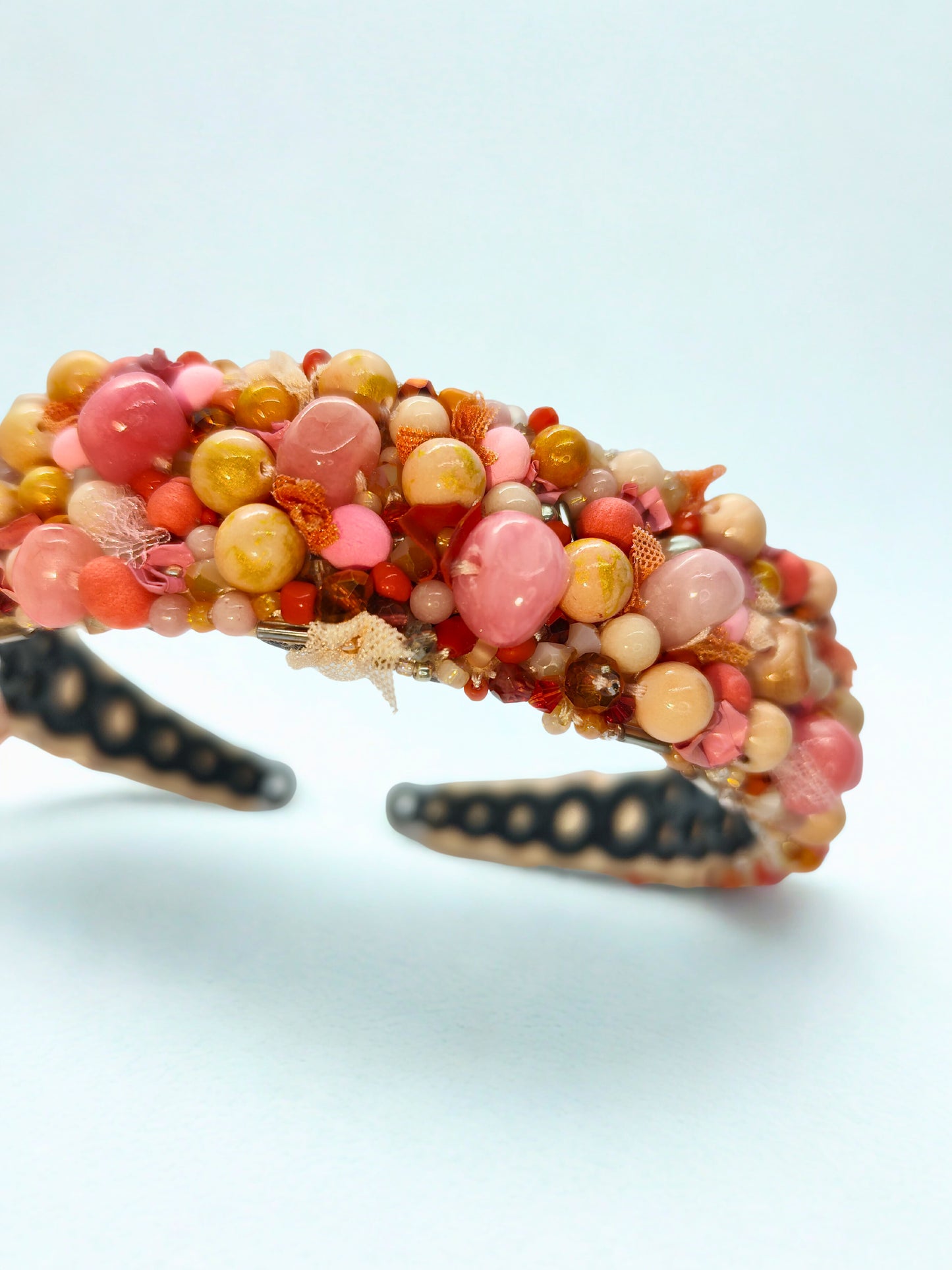 Cordeluță handmade cu jad roz „Rose Blush”