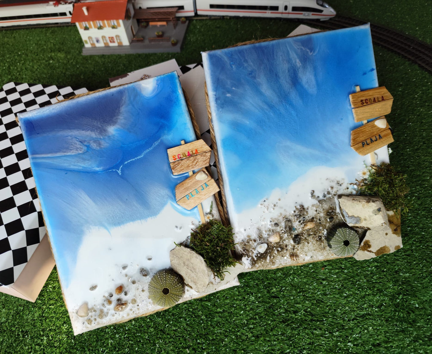 Tablouri marine - Rășină epoxidică & elemente naturale