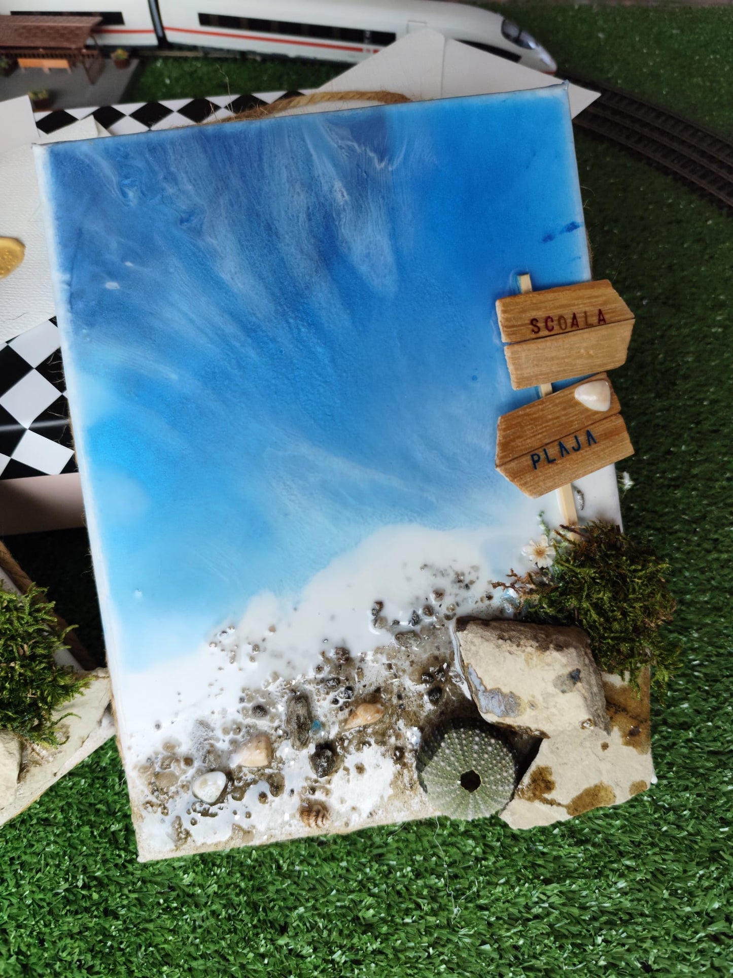 Tablouri marine - Rășină epoxidică & elemente naturale