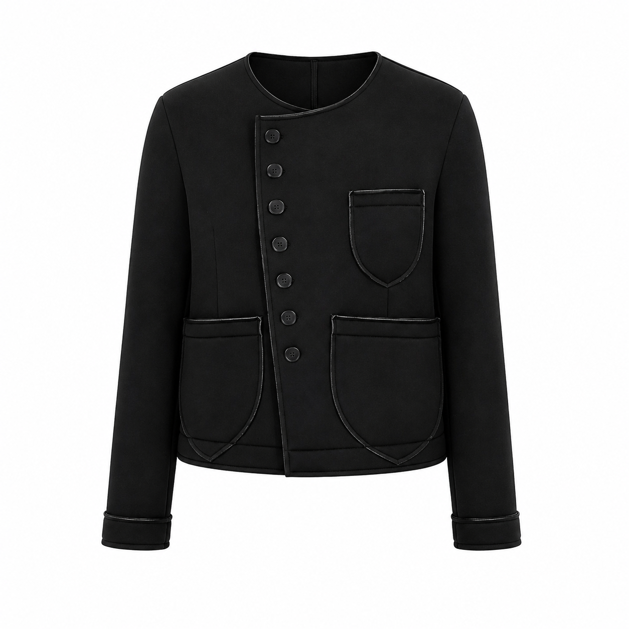 Jachetă scurtă Wendy Trendy „Torino” – negru minimalist
