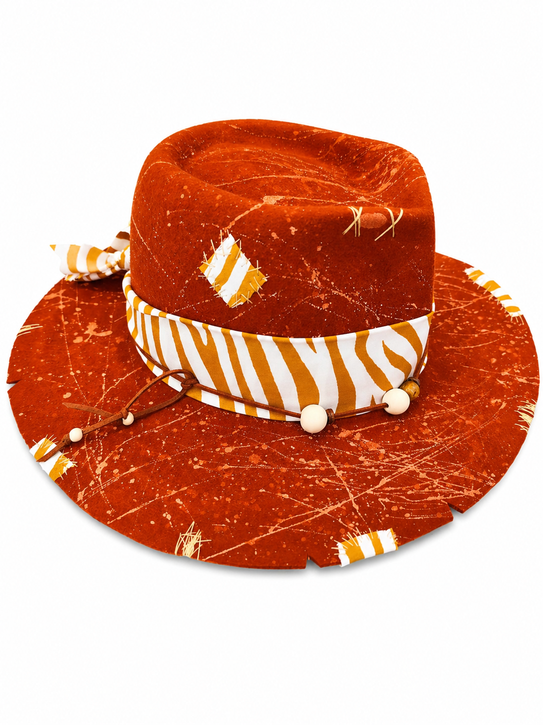 Pălărie terracotta din fetru australian - Piesă handmade in Ro