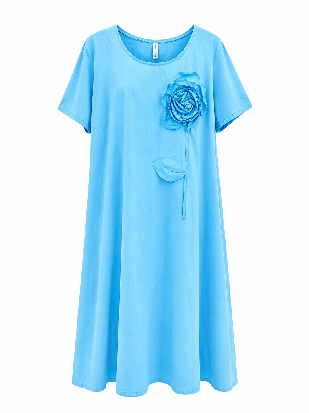 Rochie în nuanțe de albastru și roșu „Fiore”