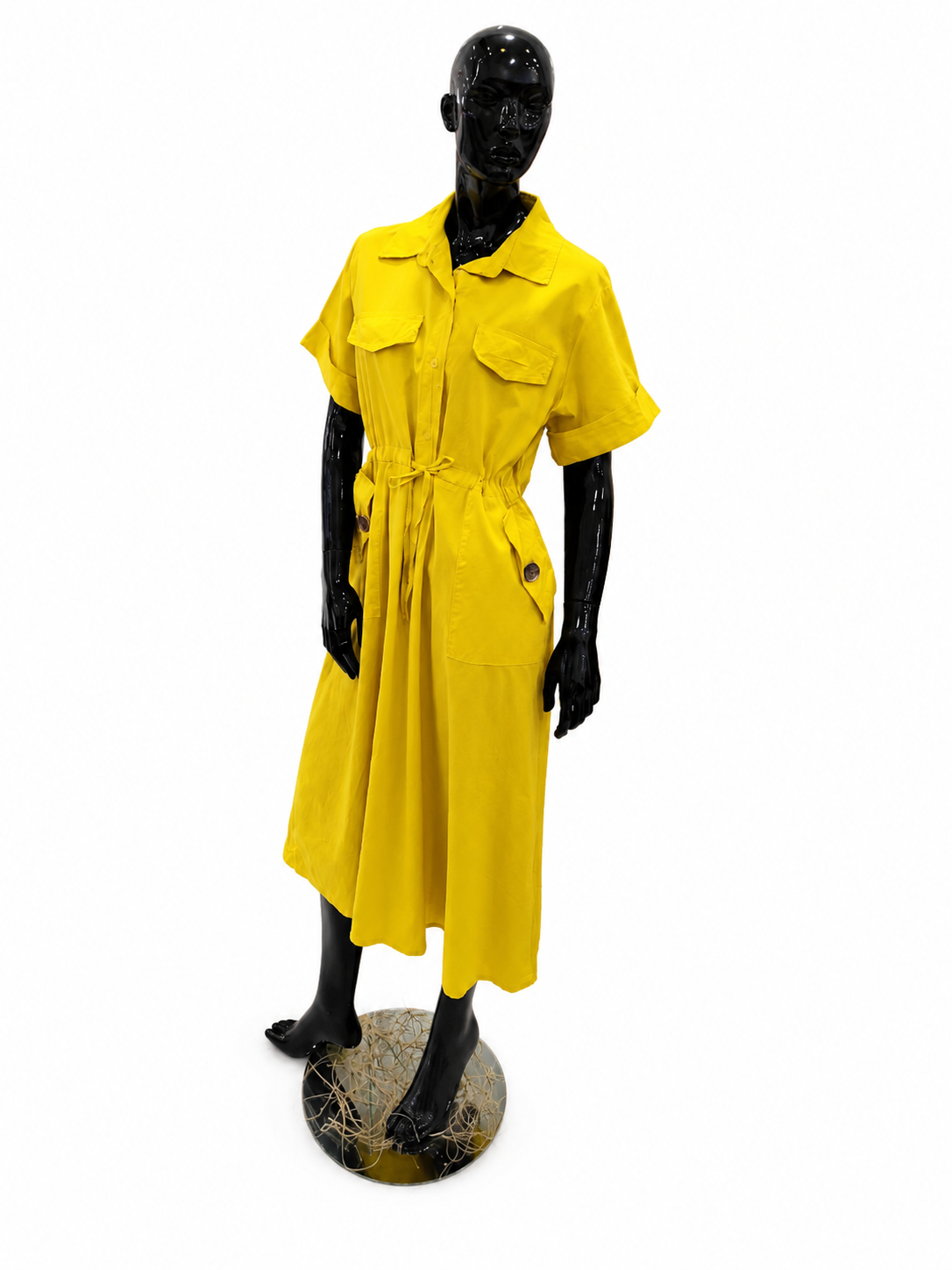 Rochie galbenă/bleu made in Italy „Taormina”