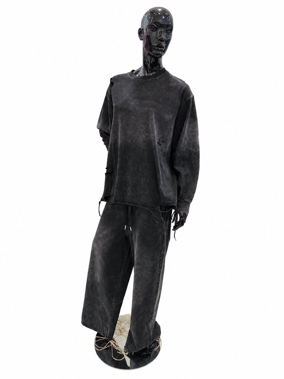 Set bluză și pantaloni Degrees Made in Italy „Matera” – Antracit Washed