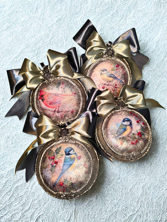 Glob decorativ handmade ediție luxury - Păsări