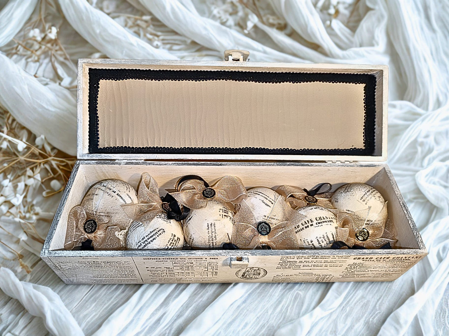 Set de cutie cu 6 globuri ediție luxury - Paris Taupe