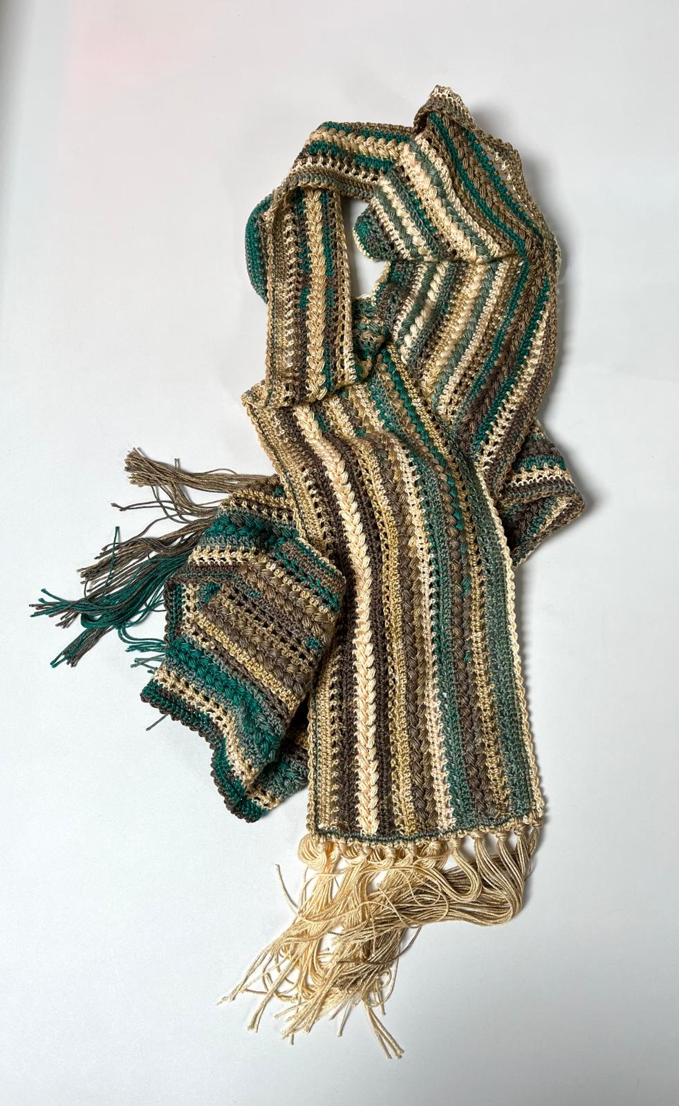 Șal croșetat manual „Natural Harmony”