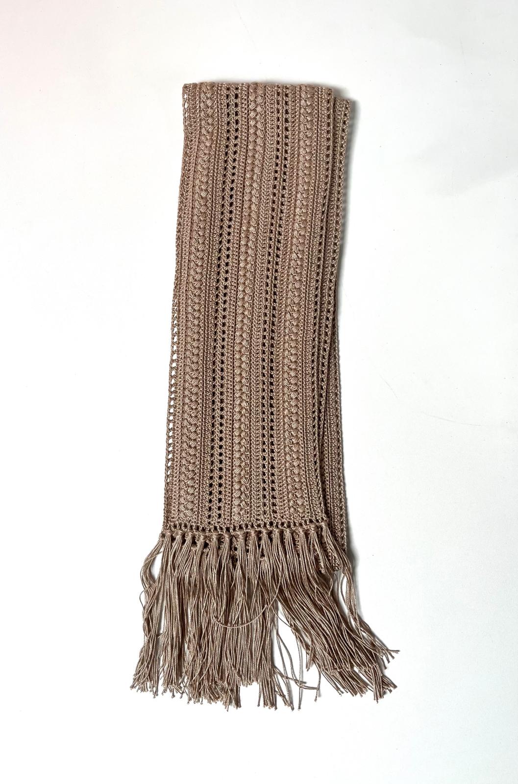 Șal handmade din mătase și bumbac „Desert Silk”
