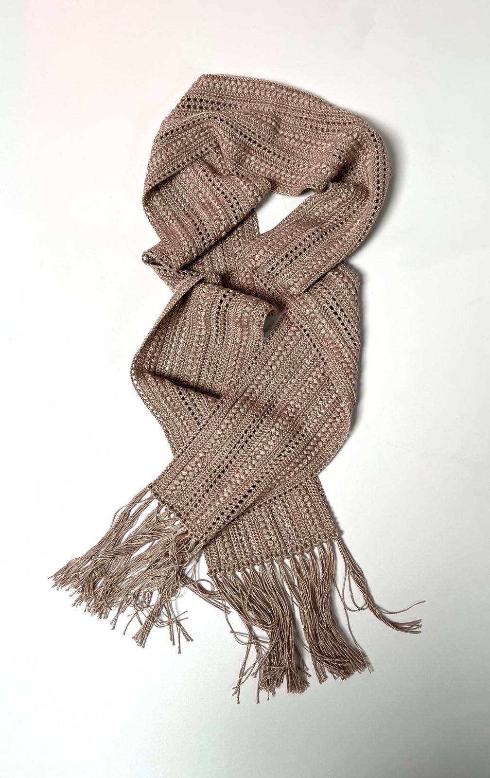 Șal handmade din mătase și bumbac „Desert Silk”