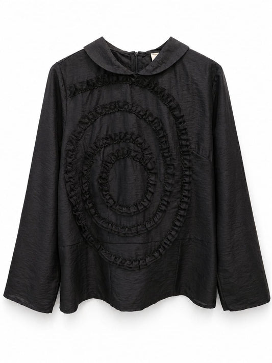 Bluză albă/neagră Wendy Trendy „Lucca” - Made in Italy