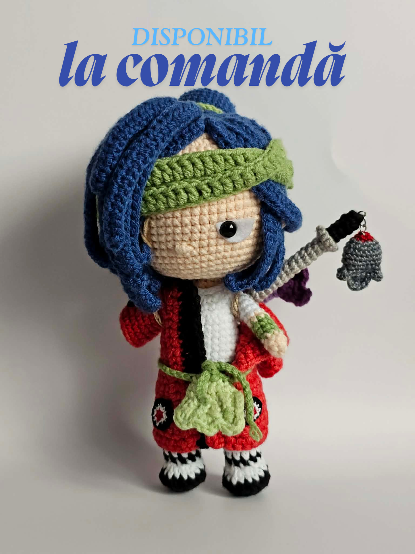 Kenji – Brawl Stars | Papușă croșetată handmade
